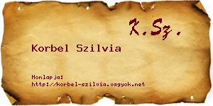 Korbel Szilvia névjegykártya