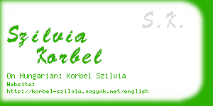 szilvia korbel business card